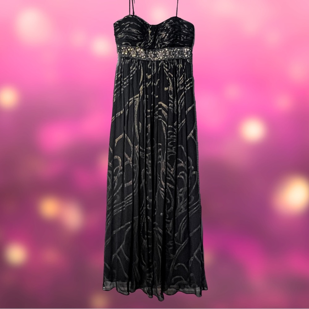 Y2K Prom Dress ⚡️ Oleg Cassini ⚡️ Size 6 ⚡️ 100% Silk Maxi Dress - 2000s Prom